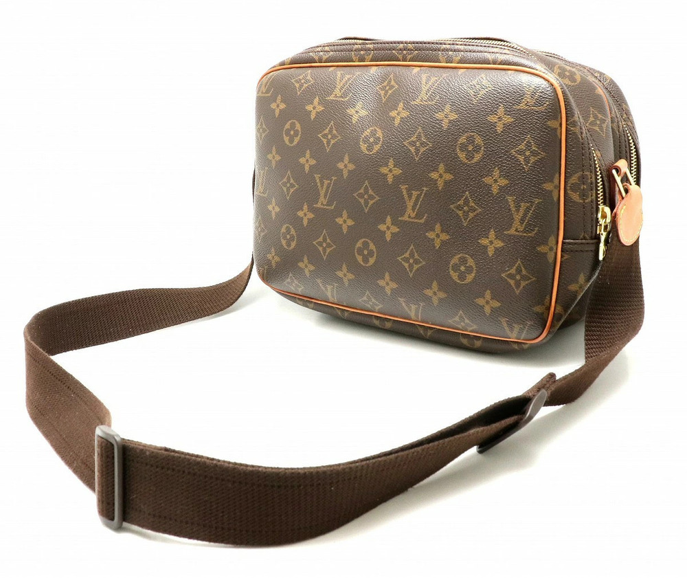 Louis Vuitton Reporter Bag Monogram Shoulder Crossbody Brown